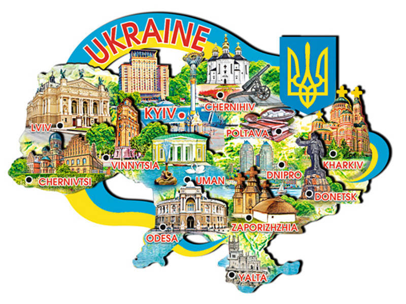 

Магнит Карта Украины (англ.) (Магниты)