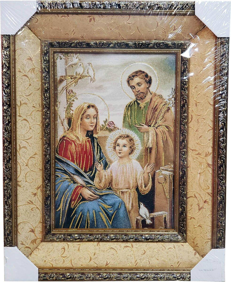 

Гобеленовая икона в двойной раме с люрексом Святое Семейство (48 x 59 см) B161