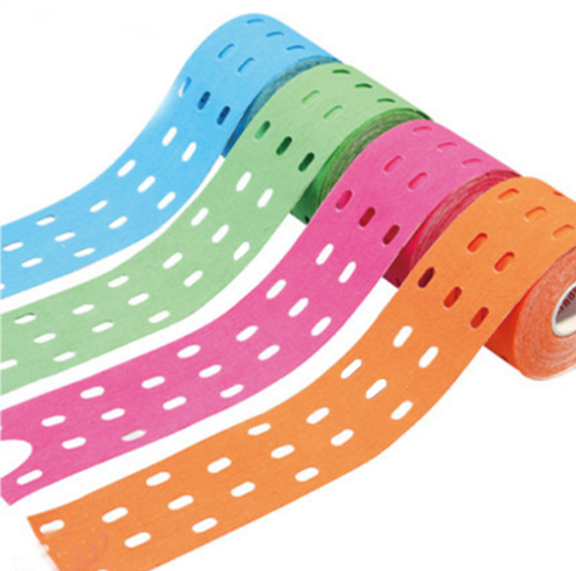 

Кинезио тейп Kinesiology tape Madicare Punch перфорированный ( панч тейп ) 5см х 5м
