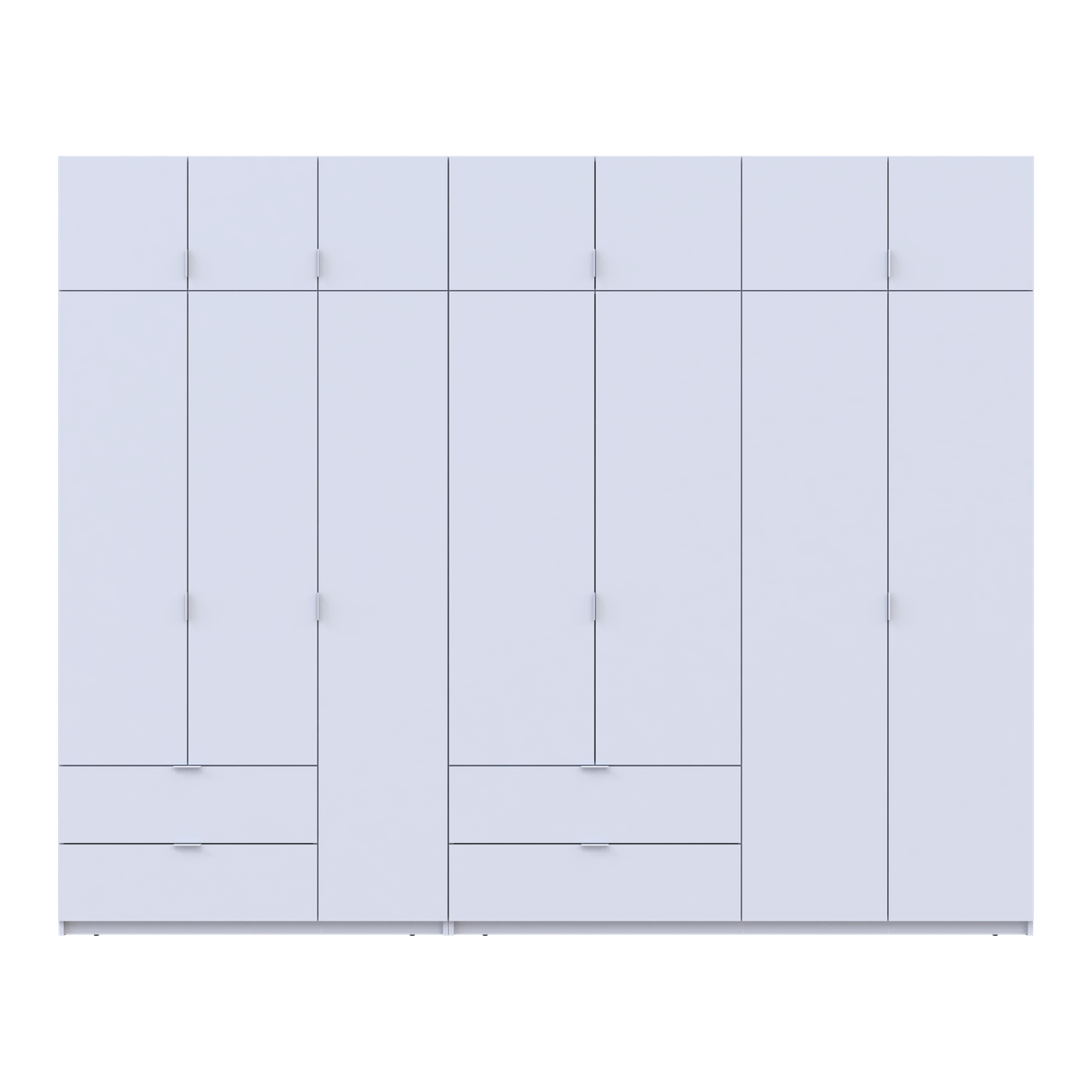 Розпашна Шафа для одягу Doros Лукас Білий 3+4 ДСП 300х50х240 (42005130) 4