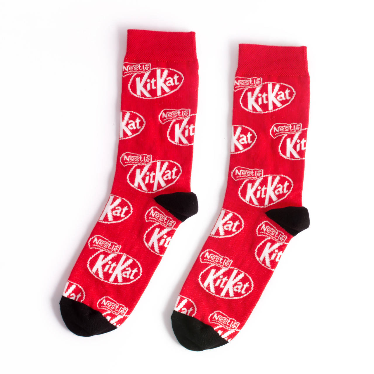 

Носки из высококачественного хлопка с оригинальным принтом "KitKat" 41-45, Красный