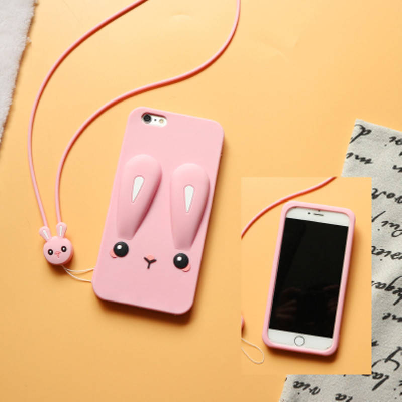 

Чехол Funny-Bunny 3D для iPhone 7 / 8 Бампер резиновый розовый