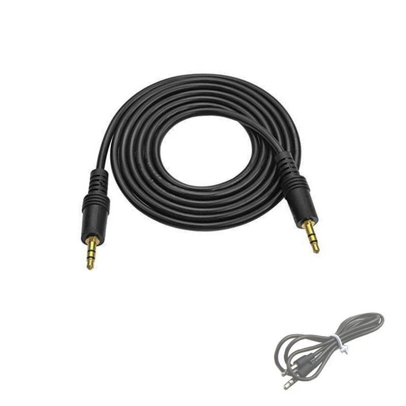 

Кабель 3.5мм AUX TRS mini-jack папа - папа 1.4м, Черный