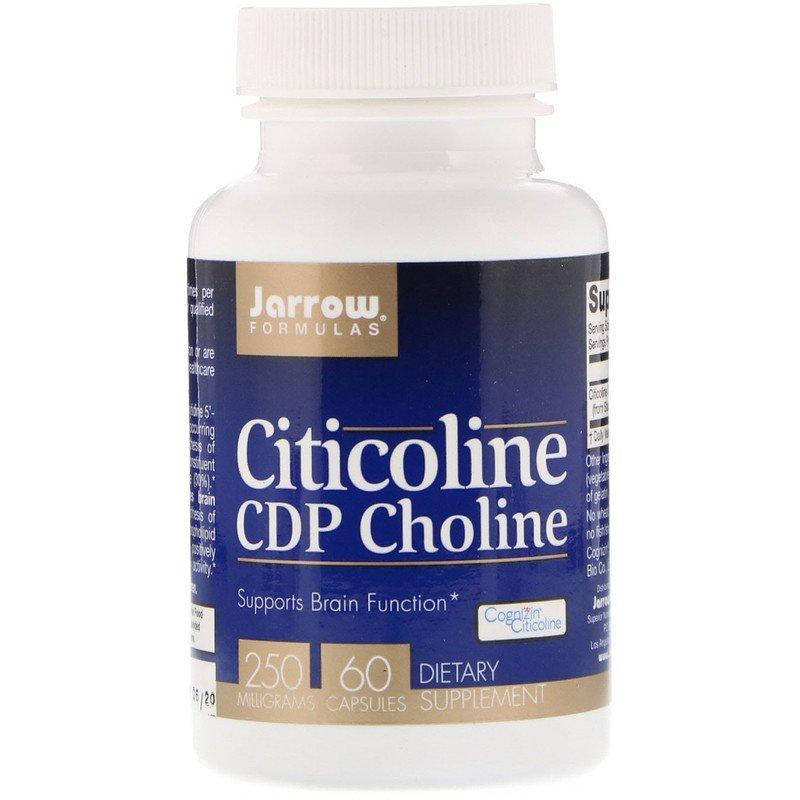 

Цитиколин, Jarrow Formulas "Citicoline, CDP Choline" 250 мг, стабилизированный CDP-холин (60 капсул)