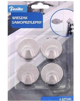 

Крючок метал самоклеющийся круглый 4 шт, Feniks