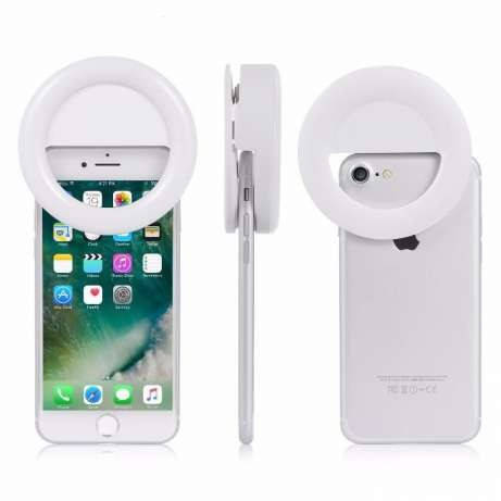 

Светодиодное кольцо для селфи Selfie ring RK-14 белое, Белый