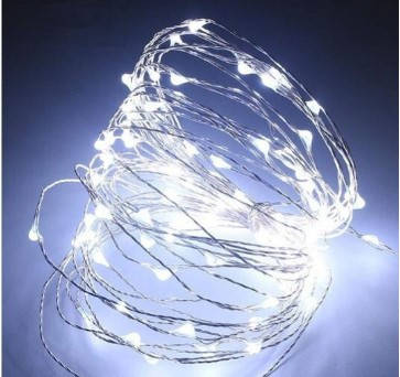 

Гирлянда LED светодиодная белая "РОСА 5м на батарейках