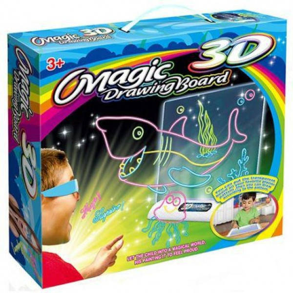 

Детская 3D доска для рисования с 3D очками Magic Drawing Board