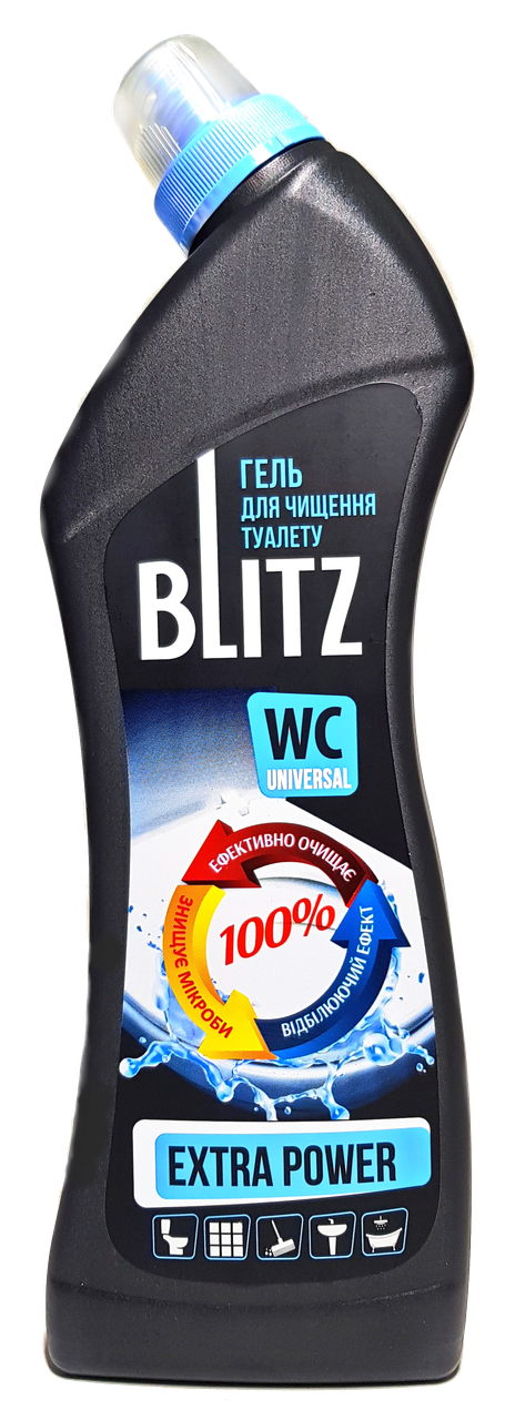 

Гель д\чищення унітазів "BLITZ Extra Power" 0.75кг ПЕ пляшка, 12шт.\ящ.