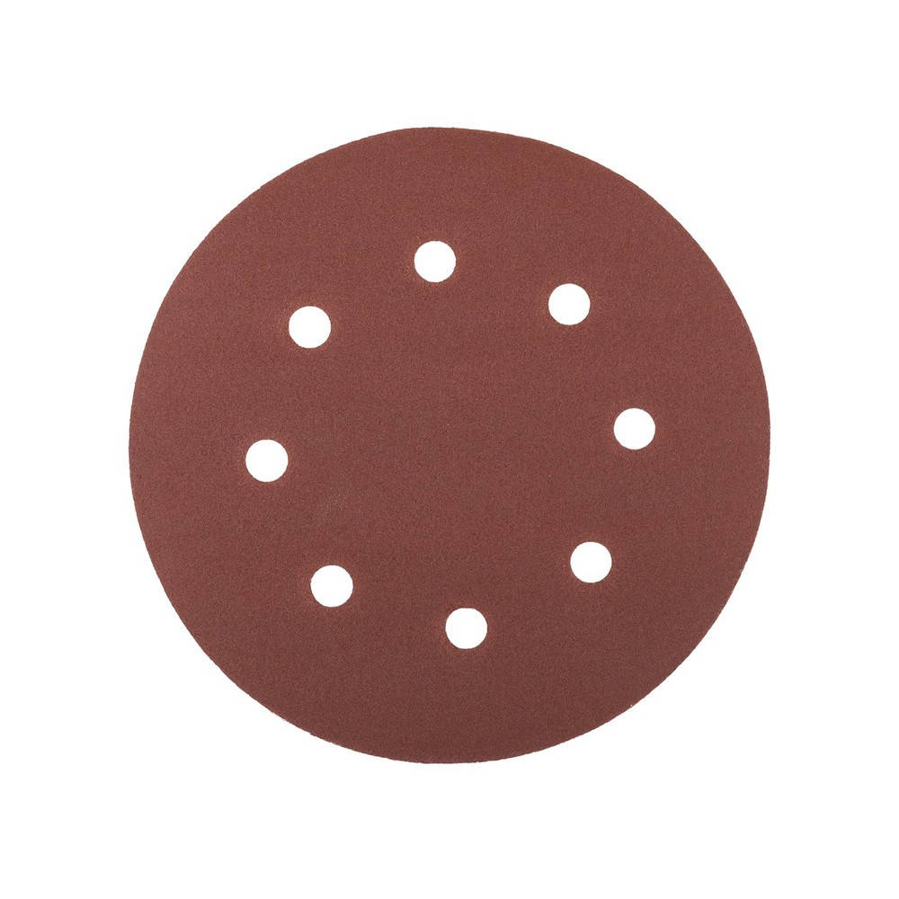 

Круг шлифовальный на липучке MASTERTOOL с 8 отверстиями 180 мм зерно 150 5 шт 08-1815-H