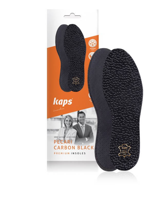 

Стельки из натуральной кожи Pecari Carbon Black Kaps Капс 42