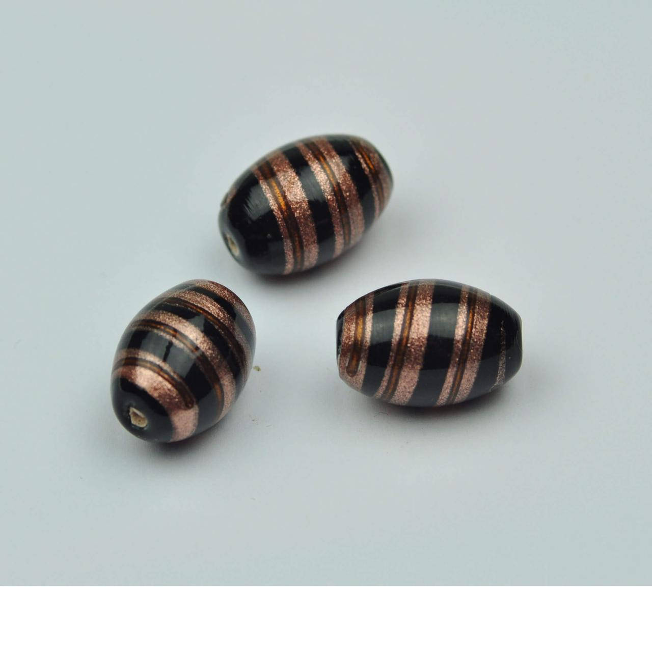 

Скляна намистинка овал чорна 18 мм, 18*13 мм, Цвет Чорний