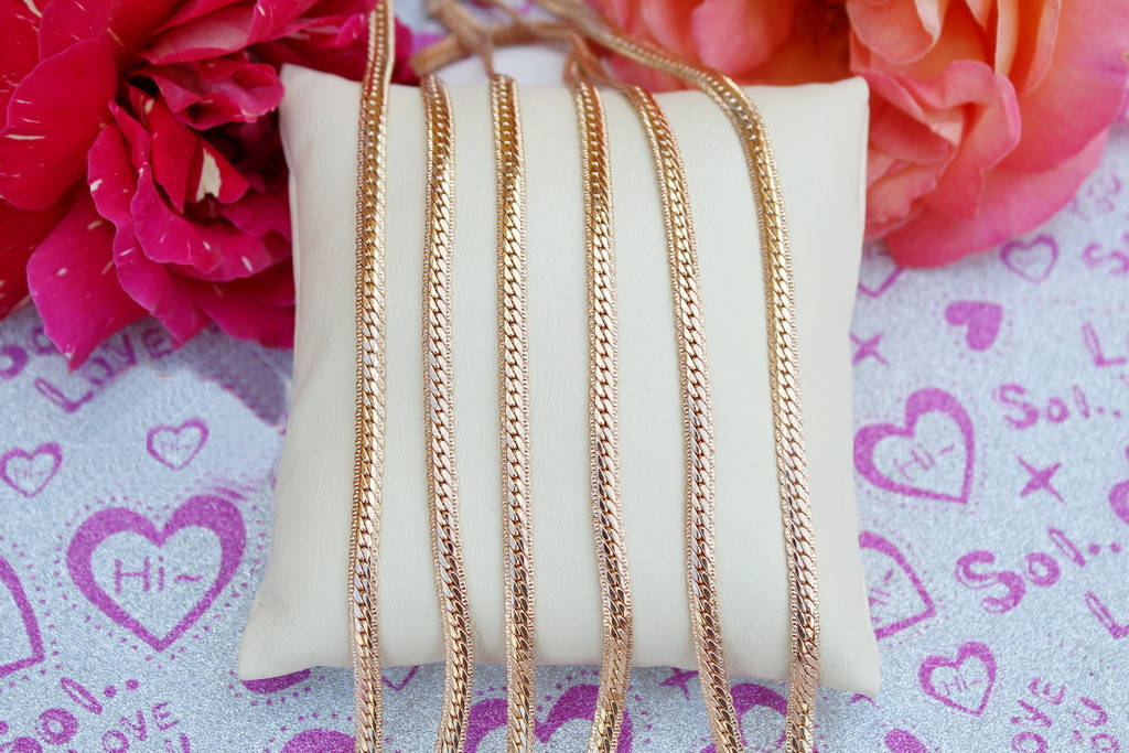

Цепь Xuping Jewelry снейк с огранкой 50 см 4 мм золотистая
