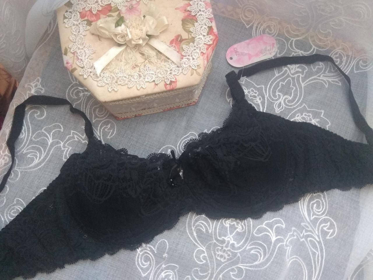 

75,80,85с Бюстгальтер Anfen з тоненьким напівпоролоном Semi Soft чорний 80с, Черный