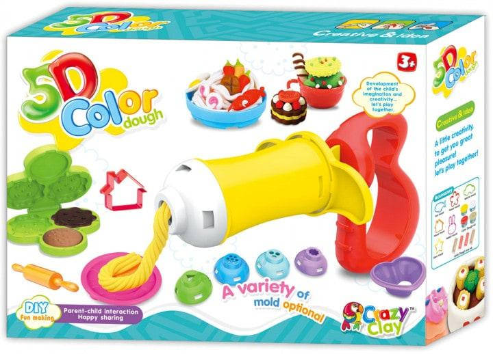 

Набор для творчества Crazy Clay тесто для лепки 4цв. + аксессуары 6522В