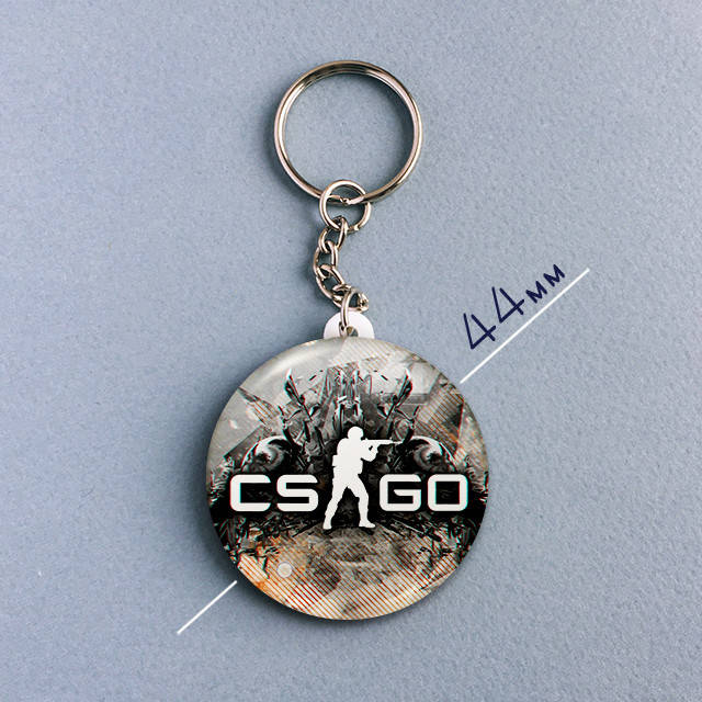 

"Контр страйк / CS GO" брелок круглый Ø44 мм, Разные цвета