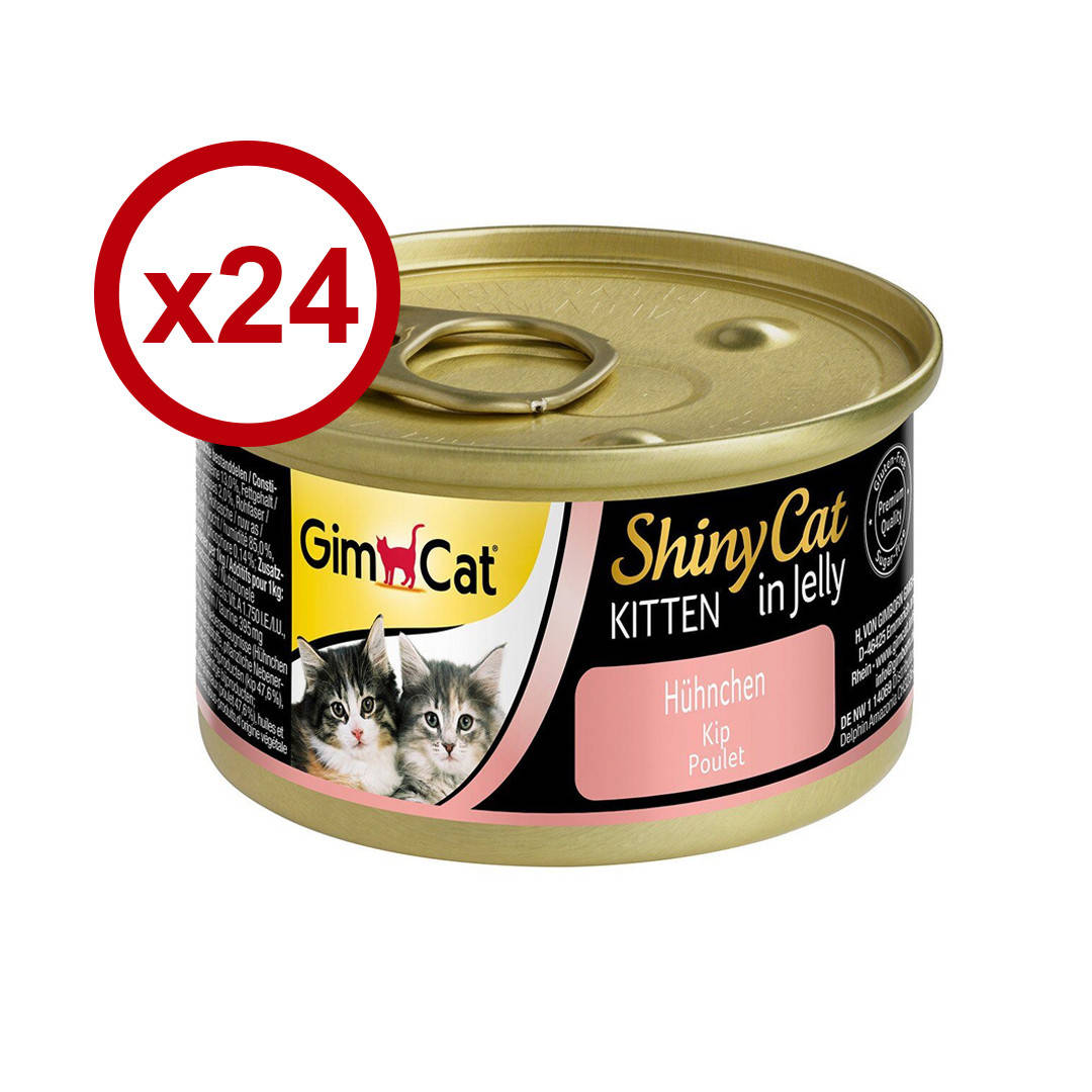 

GimCat ShinyCat Kitten консервы для котят 70г*24шт (курица)