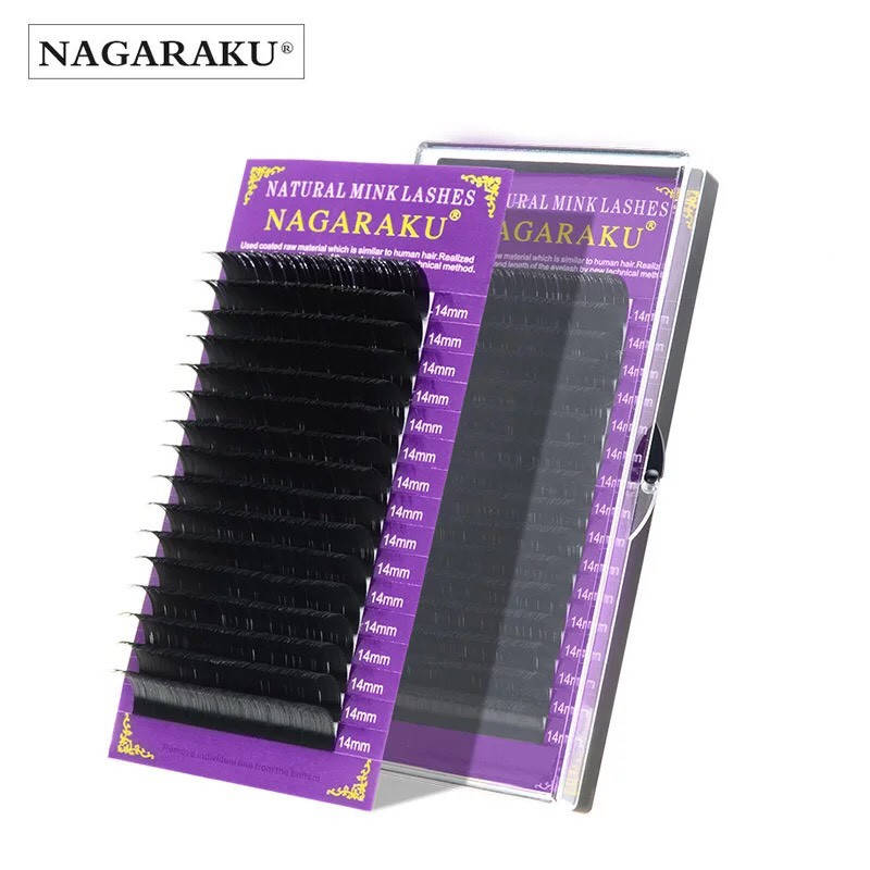 

Чёрные ресницы "NAGARAKU", отдельные длины 0.10, D, 9