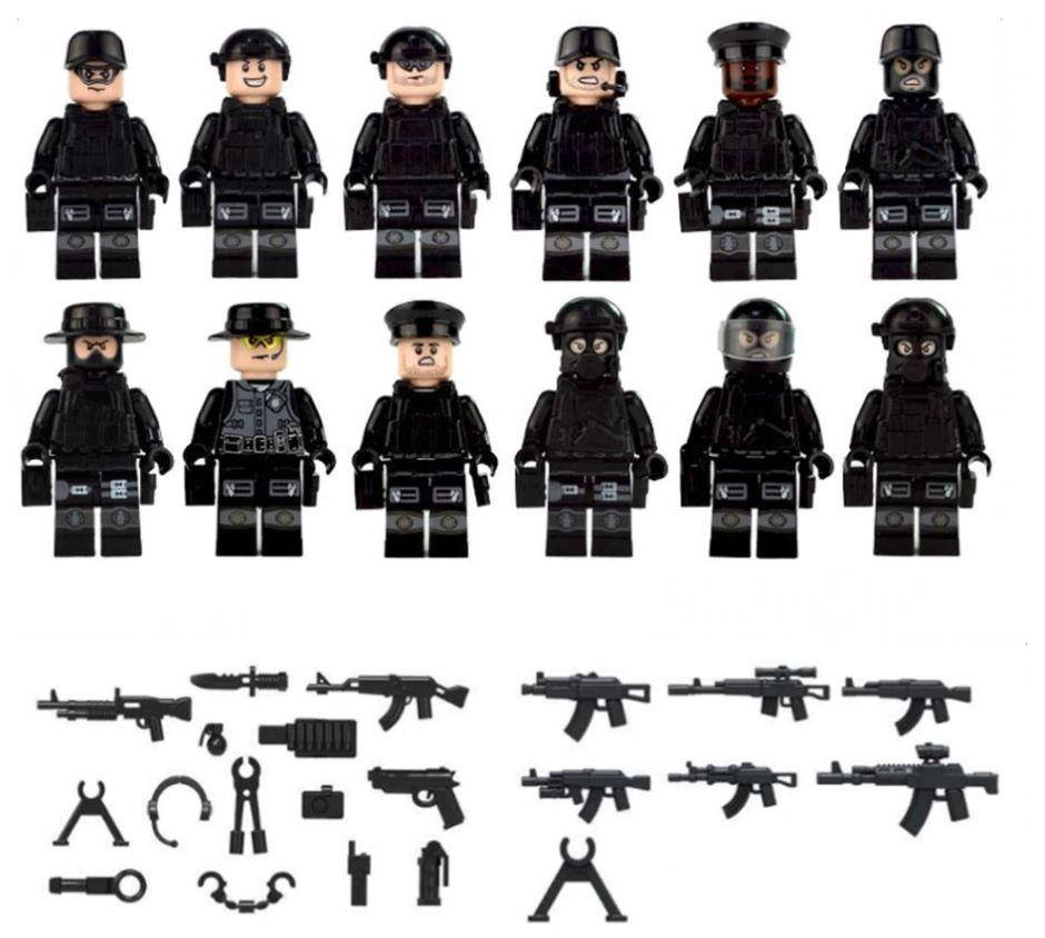 

Отряд SWAT12 шт., конструктор,Brickarms