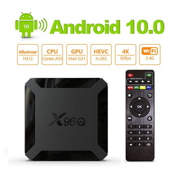 

Смарт приставка X96Q 2GB/16GB ALLWINER H 313 ANDROID 10