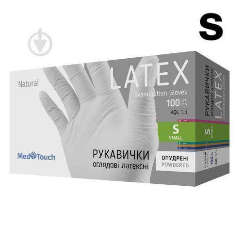 

Перчатки латексные с пудрой размер  MedTouch (50 пар, Белый