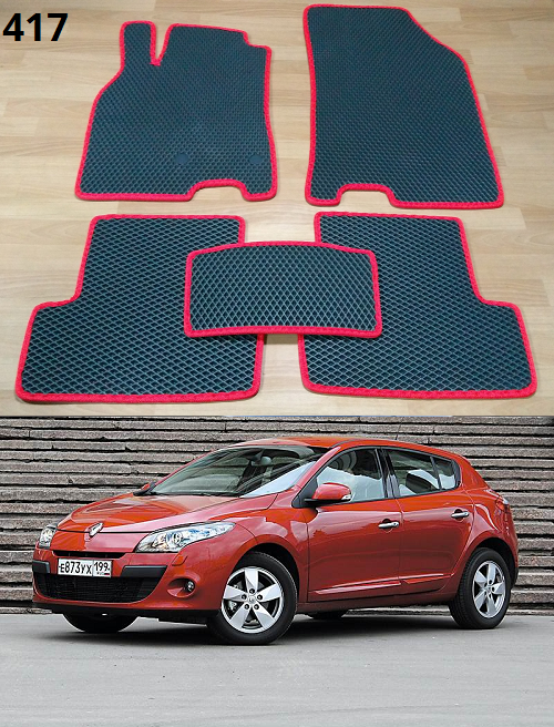 

Коврики ЕВА в салон Renault Megane 3 '08-15, Черный