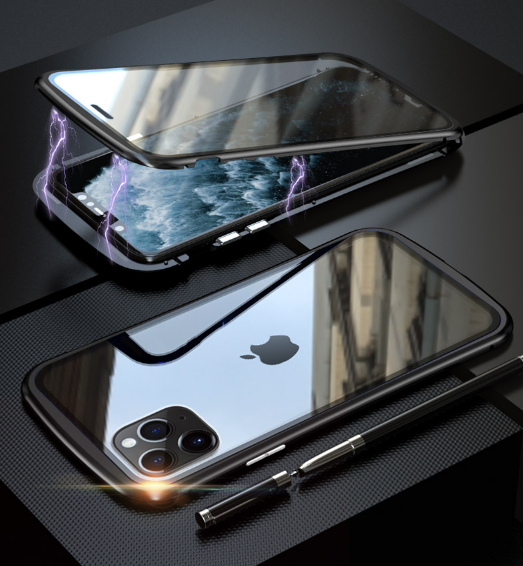 

Магнитный металл чехол FULL GLASS 360° для iPhone 11 Pro /