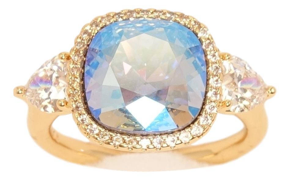 

Кольцо Xuping Позолота 18K с кристаллами Swarovski "Центральная Вставка Кристалл Огранки Cushion Cut" р.18.5