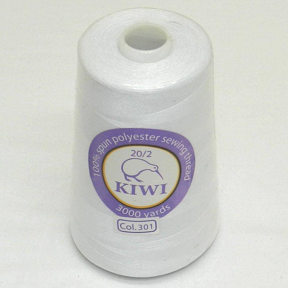 

Армированные Kiwi (киви) нитки 20/2 3000 ярдов, белые