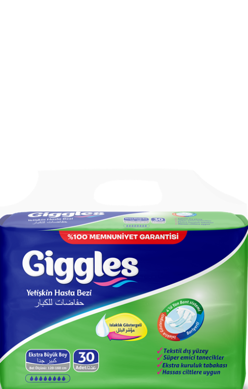 

Подгузники для взрослых Giggles Extra Large 120-160 см 30 шт