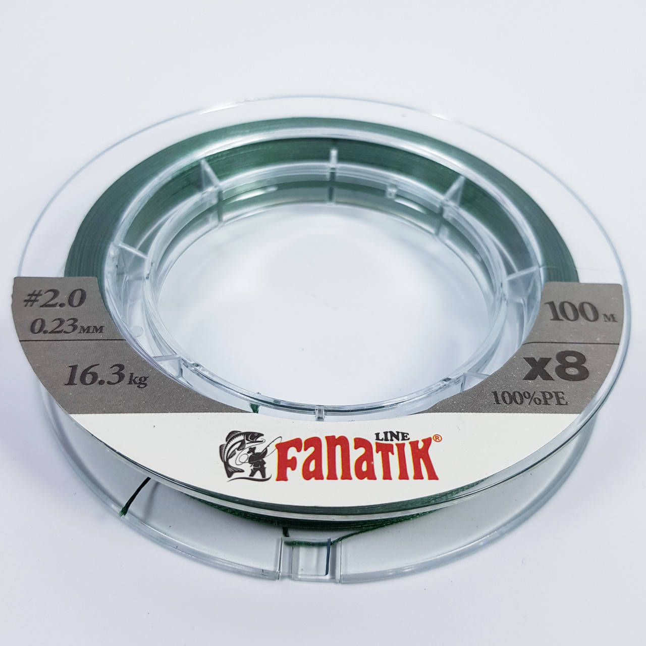 

Леска плетенка Fanatik Super Jig PE X8 0.23мм 100м, Зелёный