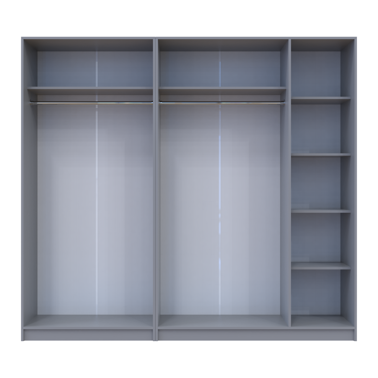 Шафа для одягу комплект Промо Сірий 2+3 ДСП 225х48х204 (80737767) 2