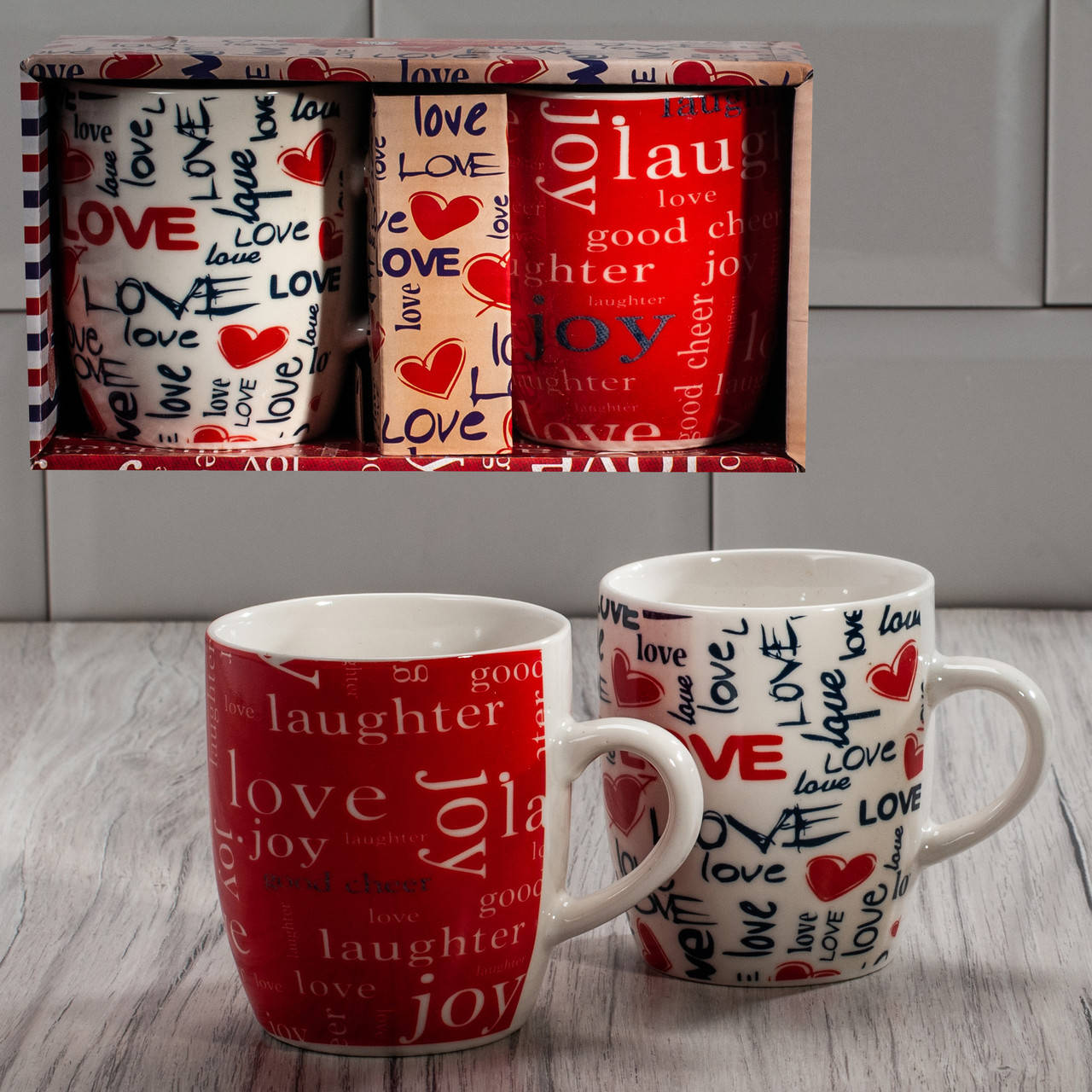 

Набор чашек "Любовь" 250 мл. 2шт, в ассортименте.