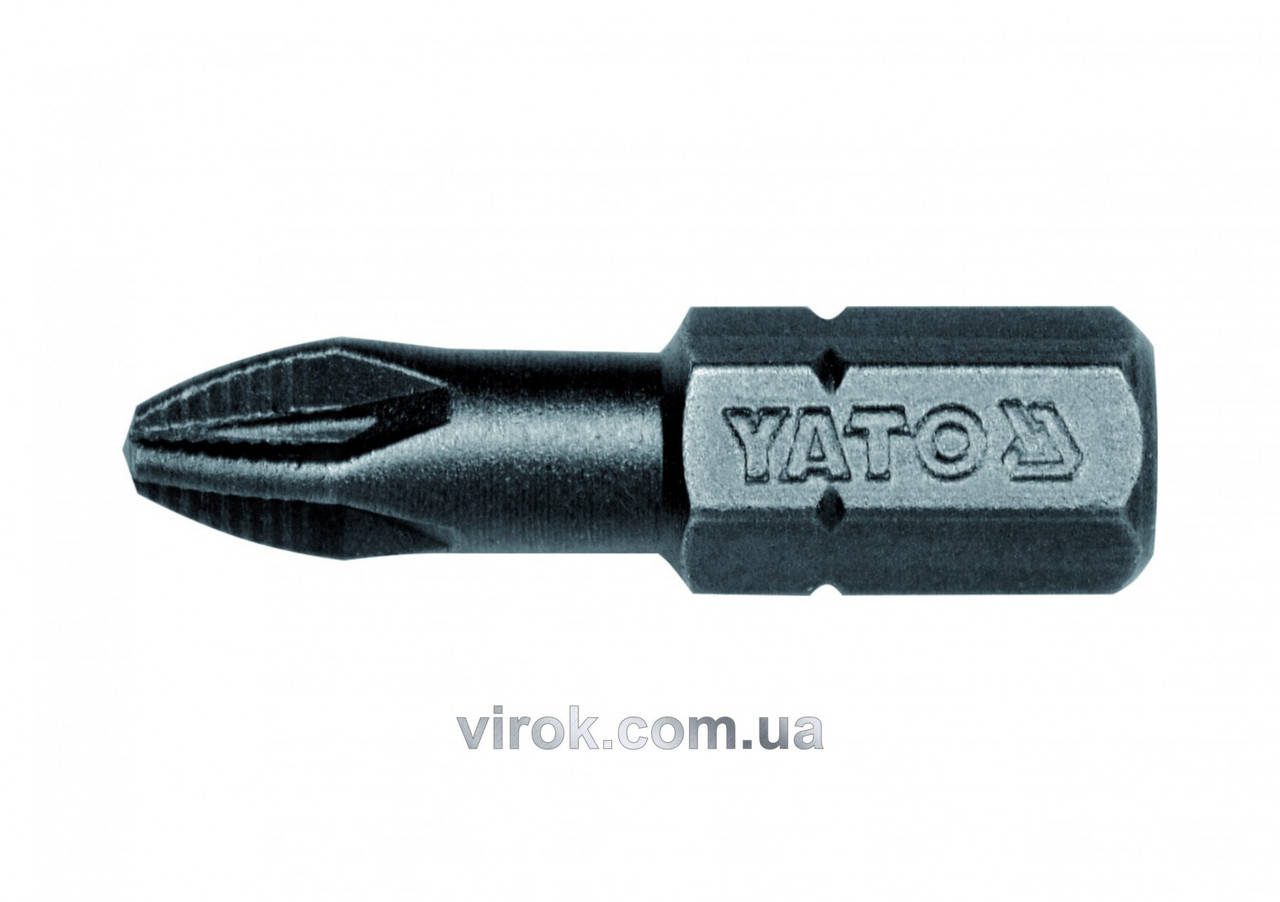 

Насадка отверточная YATO 1/4" крестовая PZ2 х 25 мм 50 шт YT-7811