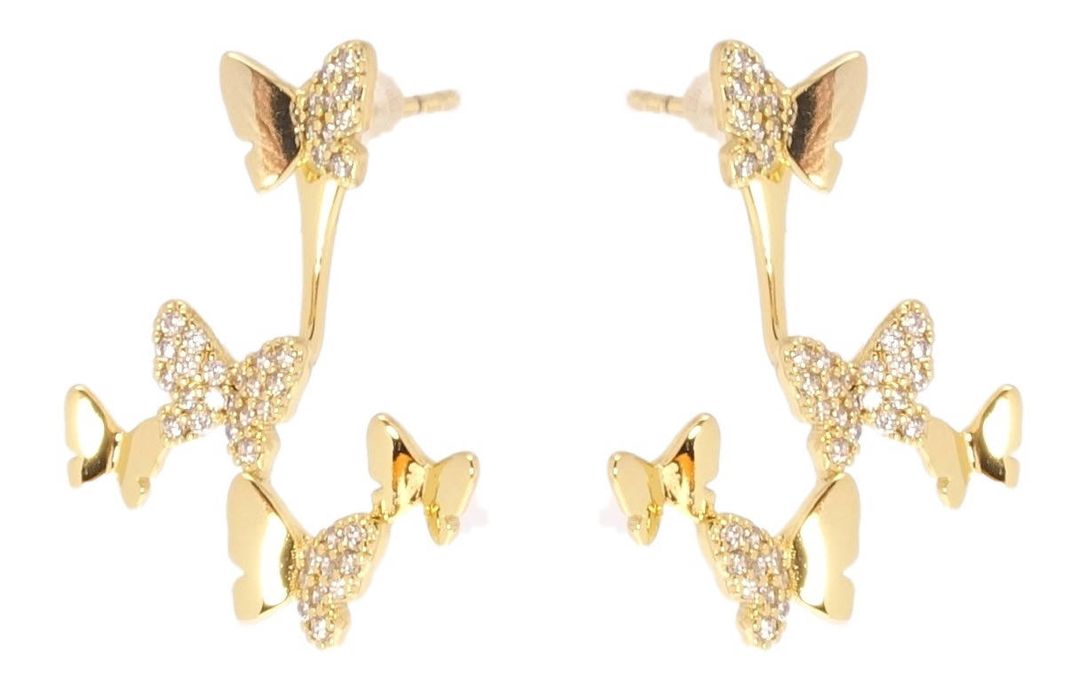 

Серьги Xuping QQMM Позолота 14K гвоздики-трансформеры (пусеты) "Вальс бабочек"