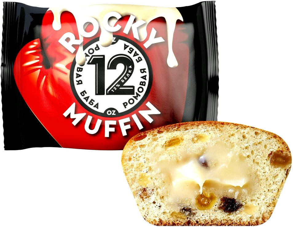 

Протеиновый маффин Mr. Djemius ZERO ROCKY MUFFIN "Ромовая Баба" (55 грамм)