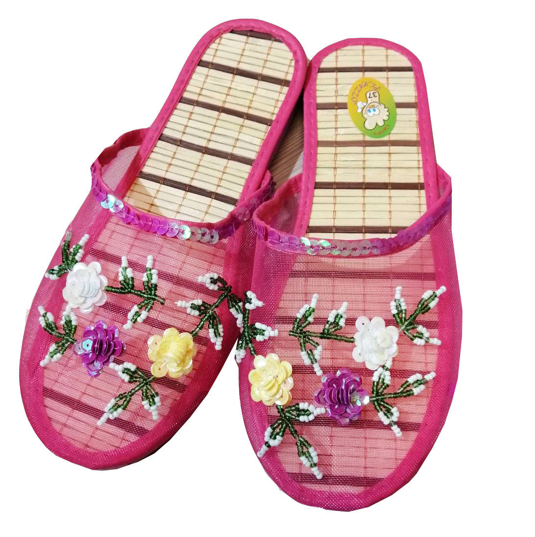 

Тапочки женские розовые, сеточка с бамбуковой стелькой., Розовый