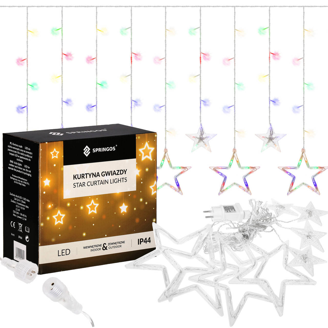 

Гирлянда бахрома уличная (наружная) Springos 2 м 92 LED CL4018 Mix alli ОРИГИНАЛ