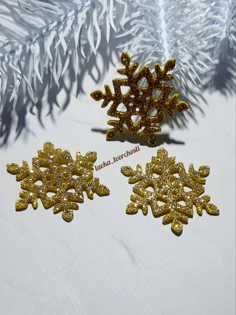 

Сніжинки 007 світле золото