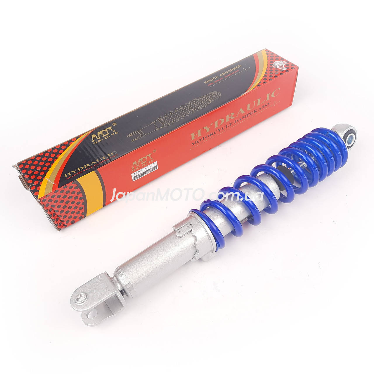

Амортизатор Honda DIO 34/35, ZX, LEAD, GY6 330mm, регулируемый (синий) NDT