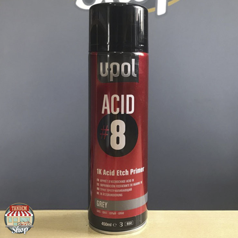 

Грунт протравливающий кислотный U-POL ACID#8, 450 мл Аэрозоль Серый