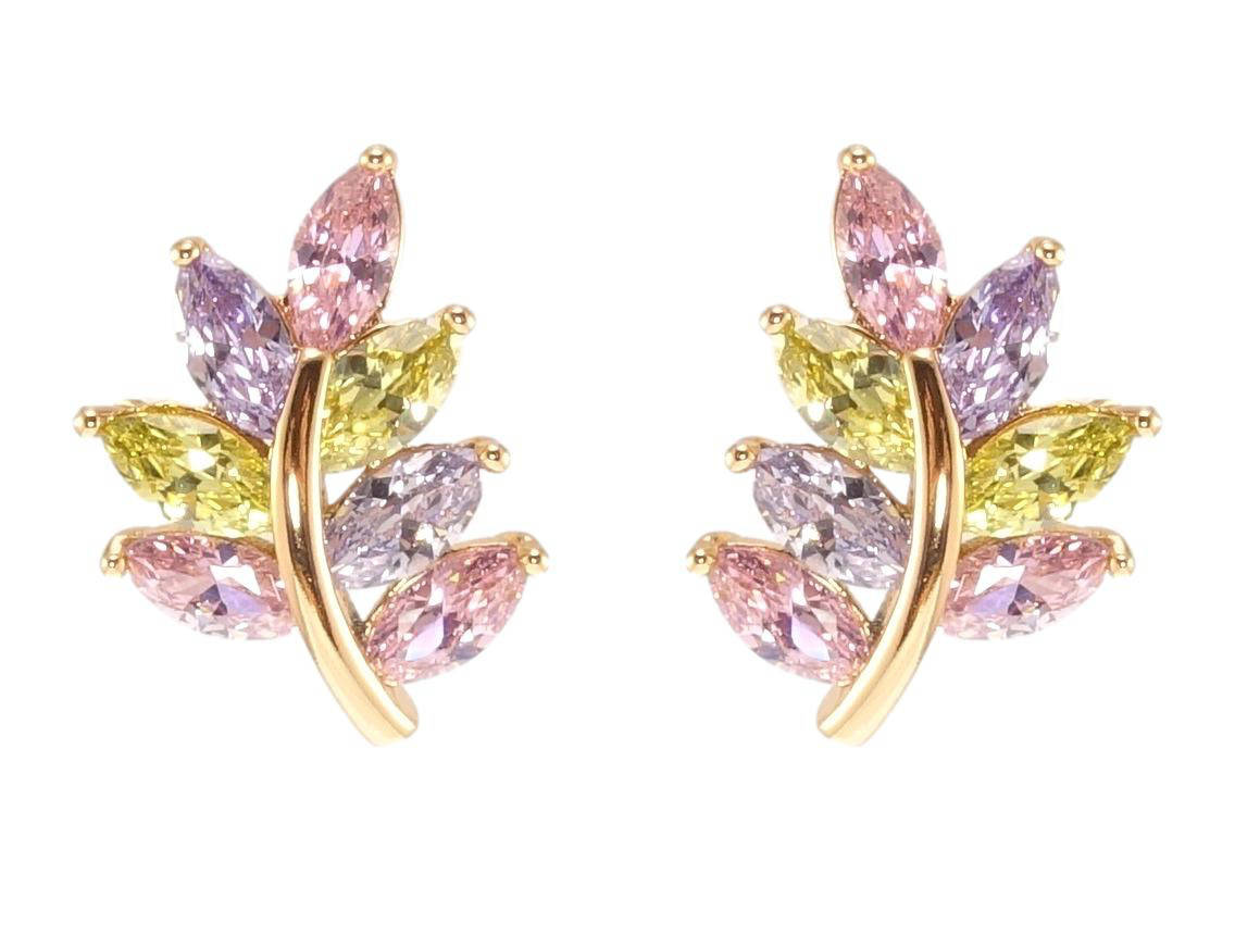 

Серьги Xuping Позолота 18K гвоздики (пуссеты) "Веточки с разноцветными кристаллами"
