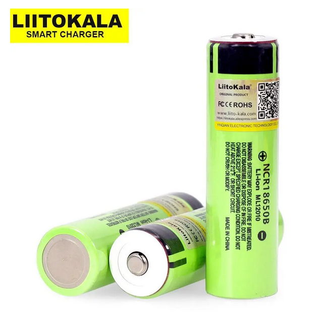 

Аккумулятор 18650 с выпуклым плюсом для фонарей Liitokala NCR18650B 3400mA/h новый Оригинал