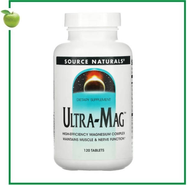 

Магний Ultra-Mag (5 форм) с витамином В6, 120 таблеток, Source Naturals, США