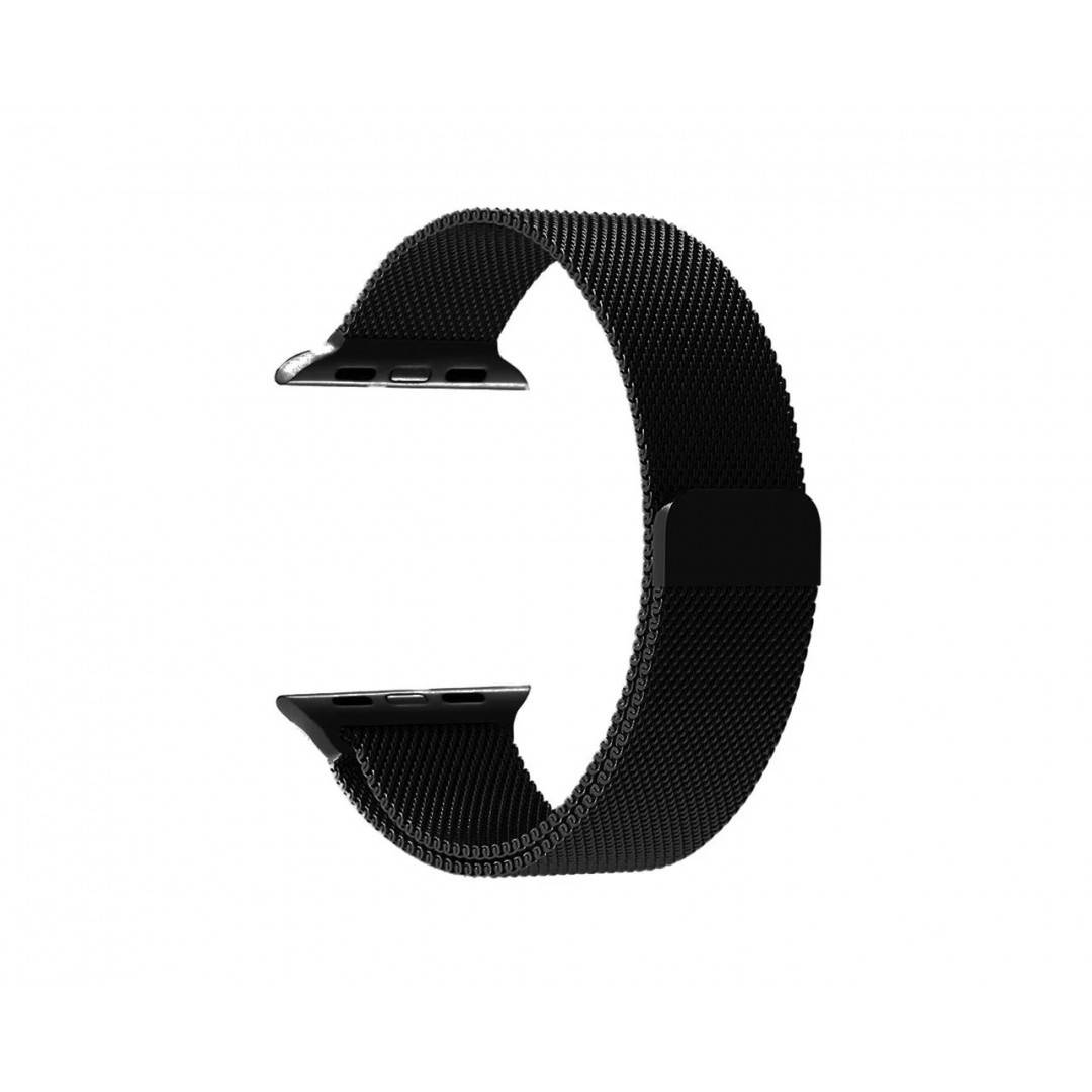

Ремешок металлический миланская петля для Apple Watch 42/44 se,1,2,3,4,5,6,7 чёрный