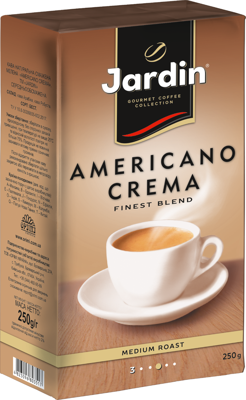 

/Кофе молотый 250г вакуум Americano Crema JARDIN