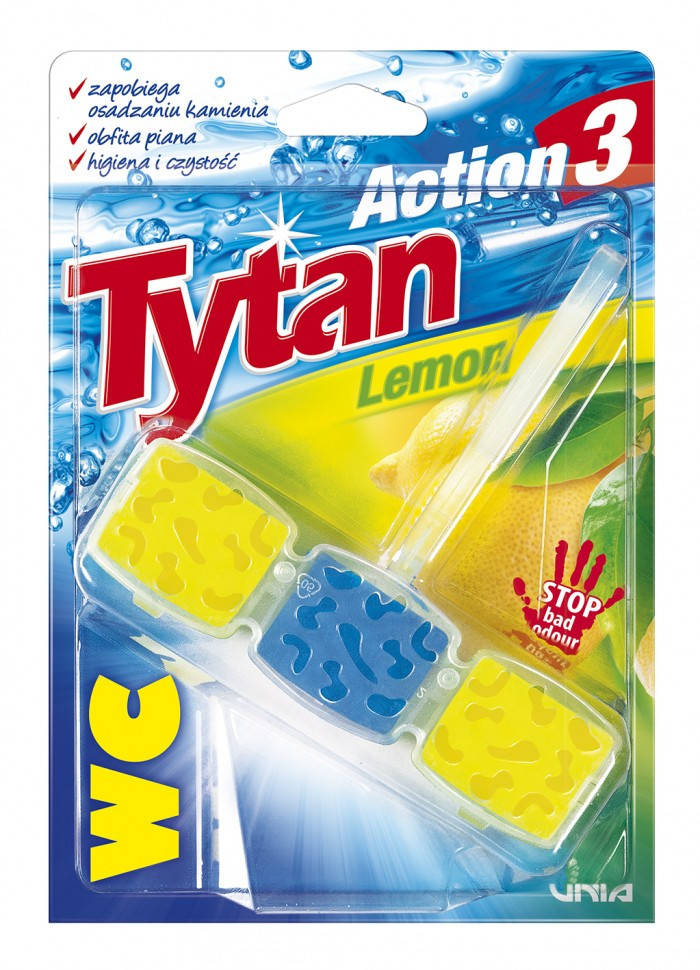

Туалетный блок Tytan Action 3 Лимон 45 гр