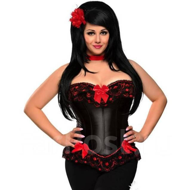 

Корсет женский утягивающий моделирующий атласный батальный, Черный