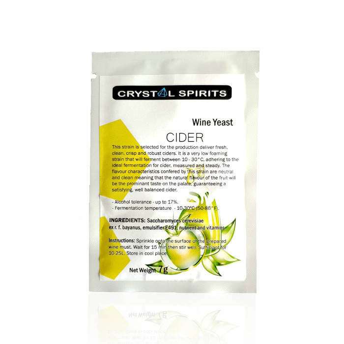 

Дрожжи для сидра и яблочного вина Crystal Spirits CIDER Yeast 7g