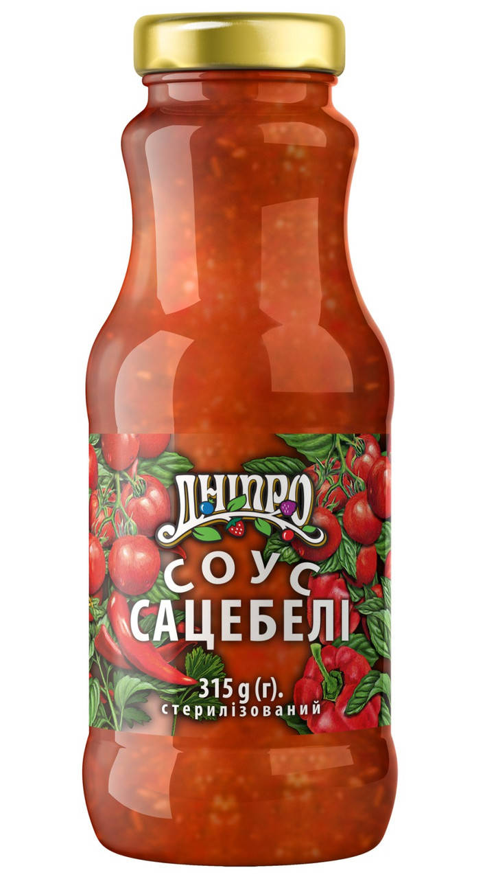 

Соус ТМ Дніпро Сацебели 315 г., б/стекло. Натуральный соус, без ГМО!